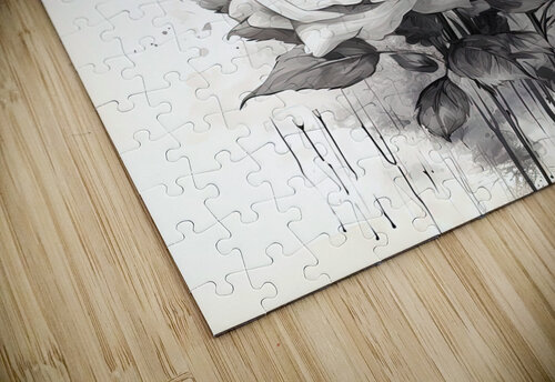 Monochrome Bouquet: Rose in Perpetuity Delilah puzzle