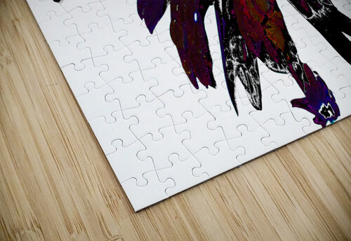 Dark Burgundy  Distressed  Daisy Flower on a White Background Catriona Roberts Nature Photography and Designs puzzle