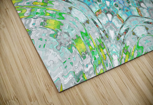 Abstract Colours Collide in Greens and Whites Catriona Roberts Nature Photography and Designs puzzle