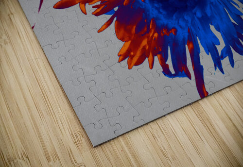 Darker Blue Neon Heatwave Chrysanthemum  Catriona Roberts Nature Photography and Designs puzzle