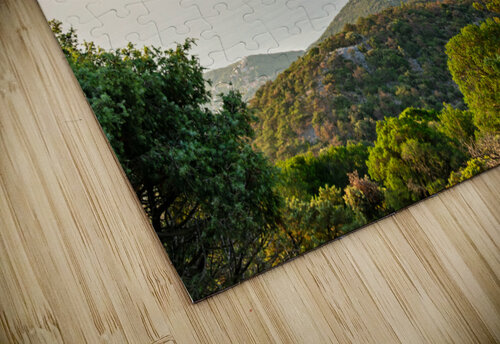 Beautiful view of the archipelago from the Osorcica Televrina mountain on the island of Losinj Croatia at dawn caladoart puzzle