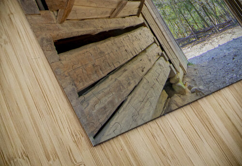 Smoky Mountains Cades Cove Barn Interior Norma Brandsberg Photography puzzle