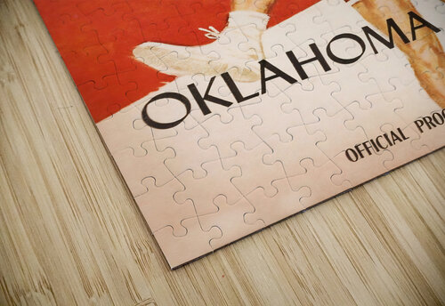 1962 Missouri vs. Oklahoma State Basketball Program Art Row One Brand puzzle
