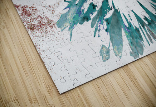 Abstract Dark Centred Daisy on a Pink and White Abstract Background Catriona Roberts Nature Photography and Designs puzzle