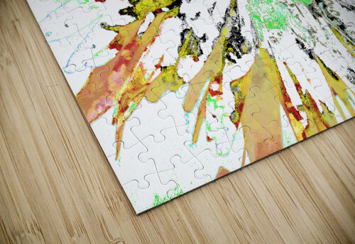 Abstract Neon Green Colour Blast Daisy Flower on an Abstract Background Catriona Roberts Nature Photography and Designs puzzle