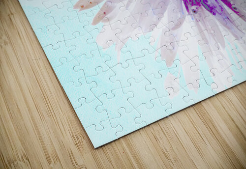 Abstract Distressed Pink Turquoise Centre Daisy Flower on an Abstract Background Catriona Roberts Nature Photography and Designs puzzle