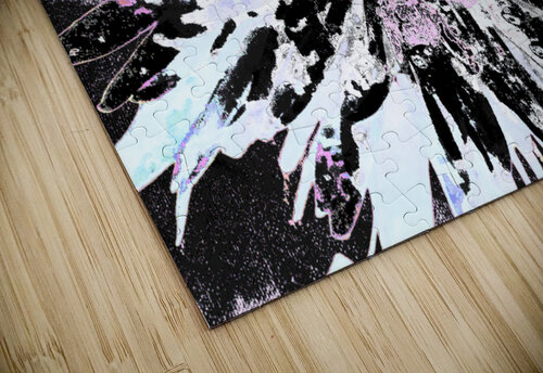 White Neon Pink and Violet Daisy on an Abstract Background Version 10 Catriona Roberts Nature Photography and Designs puzzle