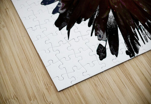 Dark Burgundy Distressed Daisy on  a Pale Abstract Background Catriona Roberts Nature Photography and Designs puzzle