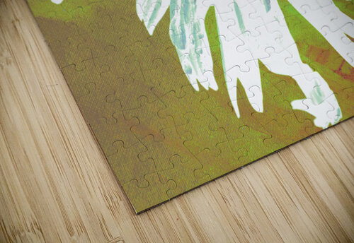 Abstract Minty Daisy Flower on an Abstract Fawn Background Catriona Roberts Nature Photography and Designs puzzle