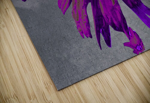 Deepest Pink Abstract Daisy Flower on a Grey Abstract Background Catriona Roberts Nature Photography and Designs puzzle