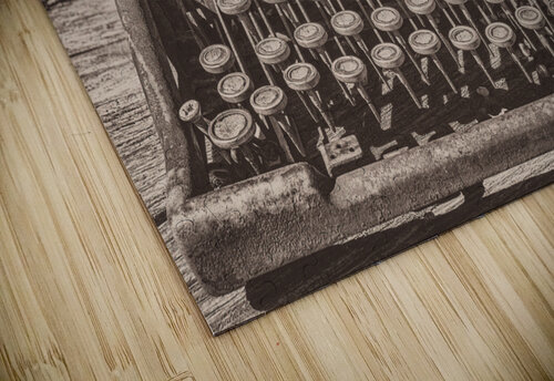 Rusty Typewriter B W Prairie Wind Imagery puzzle
