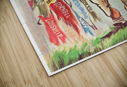 1977 Rutgers Football Art  Row One Brand puzzle