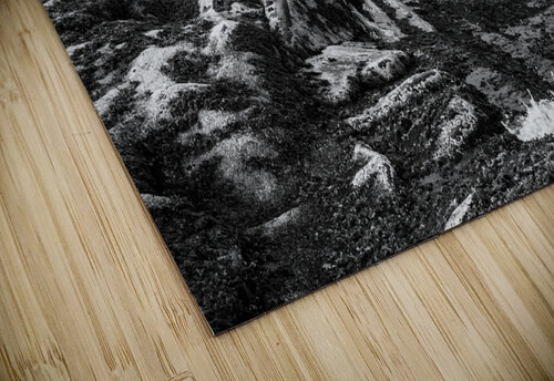 Rocky Shoreline by Pemaquid Lighthouse at Low Tide in Maine - B&W Allan Wood puzzle