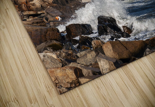 Breaking Waves Along Rocky Shoreline by Portsmouth Harbor Light in New Hampshire Allan Wood puzzle