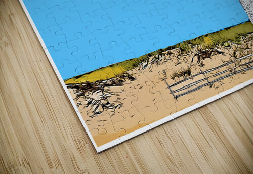 Great Point Lighthouse on Nantucket Island in Massachusetts - Illus. Allan Wood puzzle