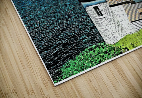 Browns Head Lighthouse Over Penobscot Bay in Maine - Illus. Allan Wood puzzle