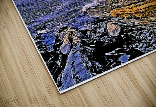 Early Dawn Surrounds Pemaquid Point Lighthouse Over Rocky Cliffs in Maine - Illus. Allan Wood puzzle