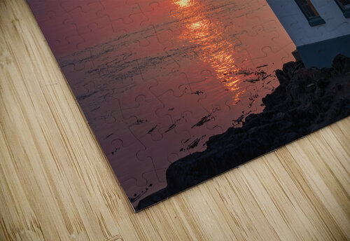 Sunset at Lime Kiln Lighthouse San Juan Island Lauren Pritchett Photography puzzle