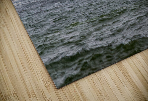 Giant Waves Around Stone Tower of Whaleback Light in Maine Allan Wood puzzle