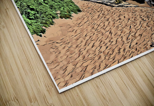 Brant Point Light Overlooking Nantucket Harbor in Massachusetts -Illus. Allan Wood puzzle