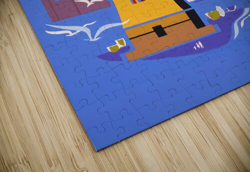 vintage new york travel poster art Row One Brand puzzle