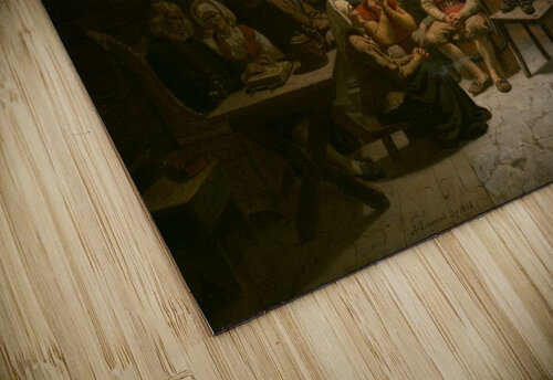 Preaching to a group of people Adolph Tidemand puzzle