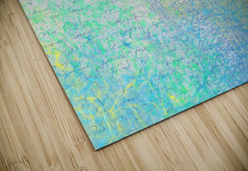 Blue Pastel Abstract With Writing  Iris H Richardson puzzle
