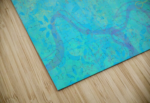 Bright Botanical Abstract in Pastels Iris H Richardson puzzle