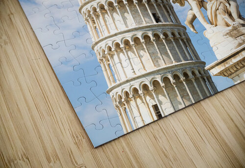 Pisa Italy - Famous Leaning Tower landmark with blue sky Renai Paolo Modena puzzle