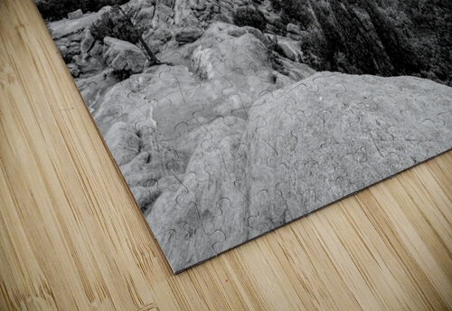 Evening Colorado Mountain View Grayscale Jennifer White puzzle