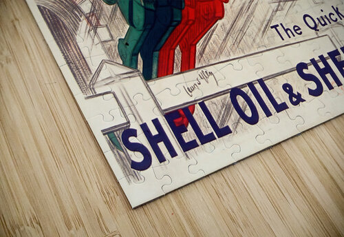 1930 shell oil advertisement Row One Brand puzzle