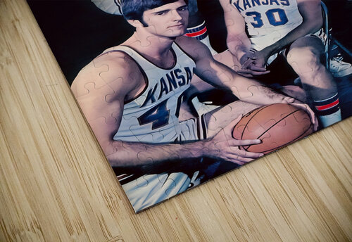 1974 kansas jayhawks basketball cover art Row One Brand puzzle