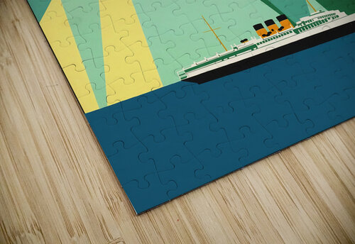 taku glacier alaska vintage travel poster remix.j Row One Brand puzzle