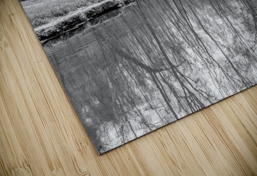 Stone Arched Bridge Reflections Grayscale Jennifer White puzzle