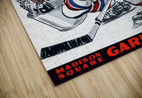 willard mullin vintage new york rangers art Row One Brand puzzle