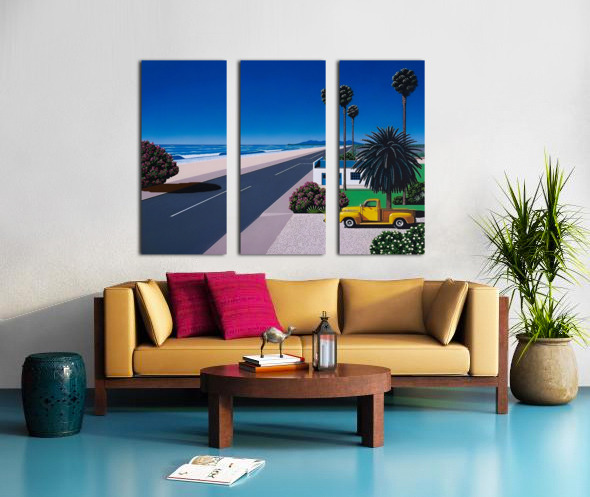 Hiroshi Nagai - City Pop Yellow Car by Vivanne Wall Art