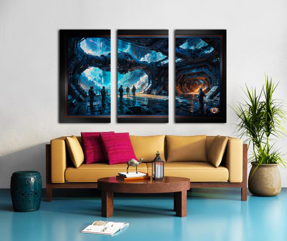 Sci-Fi Futuristic Spaceship As Crew Prepares To Explore Planet