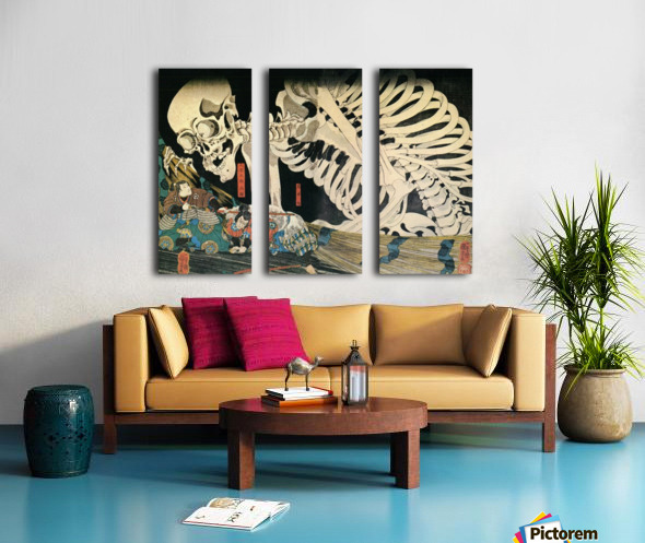 Mitsukini Defying the Skeleton by Utagawa Kuniyoshi Wall Art