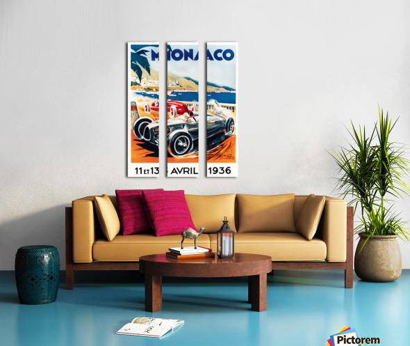 Monaco April 1936 by VINTAGE POSTER Wall Art
