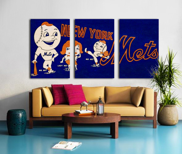 Vintage New York Mets Art by Row One Brand Wall Art