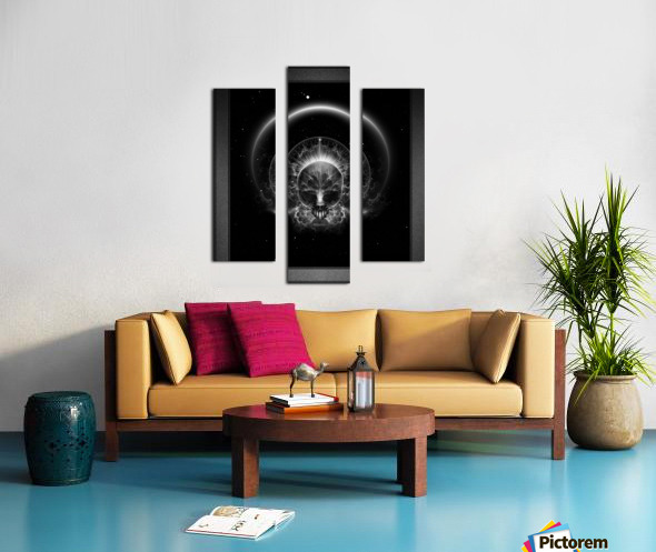 Gothic Skull Blaze Abstract Digital Art Composition by