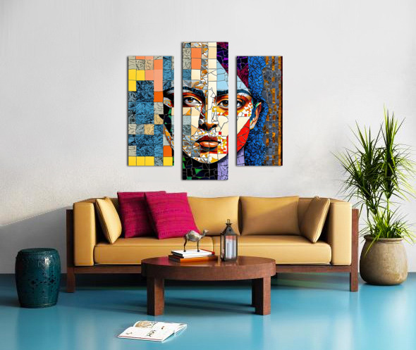 Mosaic Face - GIA-2309-1063-ILU by JordiCarrio Wall Art