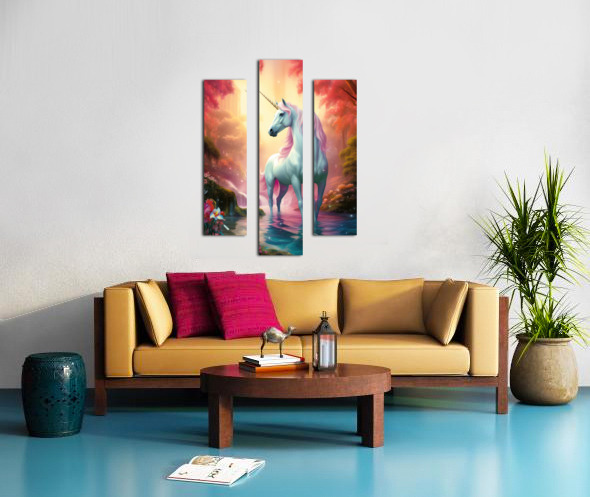 Unicorn Fantasy Wonderland 01 by Matthias Hauser Wall Art