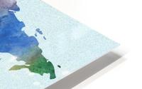 Bright Watercolor Map Of The World Impression metal HD
