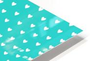 Sweet Aqua Heart Shape Pattern HD Metal print