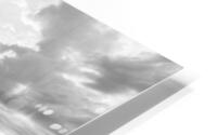 Evening Clouds Over Pikes Peak Grayscale HD Metal print