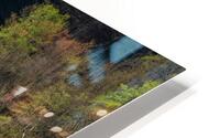 Wooden bench view of Valley Falls on spring morning HD Metal print