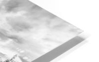 Stormy Skies At Red Rock Canyon Grayscale HD Metal print
