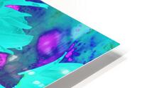 Abstract Surreal Cyan Daisy HD Metal print