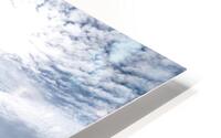High res aerial panorama shot of scenic snowy mountain range in winter in the European Alps HD Metal print